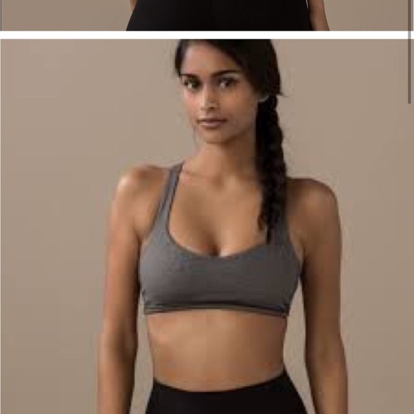 Lululemon Free To Be Zen Heather Black Grey Bra - Picture 3 of 5